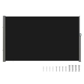 VEVOR Retractable Side Awning, 71''x 118'' Aluminum Outdoor Privacy Screen, 280g Polyester Water-proof Retractable Patio Screen