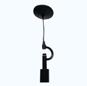 Satin Black Pendant Light Fixture For 3 Lights, Vintage Ceiling Hanging Light Fixture With Fabric Cord For Home Lightning (Option: Black)
