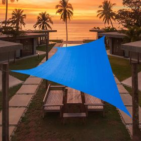 Artpuch Custom Size Sky Blue Sun Shade Sail Triangle Canopy 185 GSM Durable Fabric UV Block Awning for Outdoor Patio Garden Backyard (Customized (Color: Sky Blue, size: 09'x10')