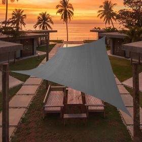 Artpuch Custom Size Dark Grey Sun Shade Sail Triangle Canopy 185 GSM Durable Fabric UV Block Awning for Outdoor Patio Garden Backyard (Customized (Color: Dark Grey, size: 08'x19')