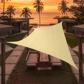 Artpuch Custom Size Beige Sun Shade Sail Triangle Canopy 185 GSM Durable Fabric UV Block Awning for Outdoor Patio Garden Backyard (Customized Ava (Color: Beige, size: 10'x16')