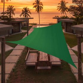 Artpuch Custom Size Dark Green Sun Shade Sail Triangle Canopy 185 GSM Durable Fabric UV Block Awning for Outdoor Patio Garden Backyard (Customize (Color: Dark Green, size: 17'X20')