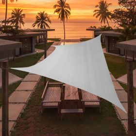 Artpuch Custom Size Light Gray Sun Shade Sail Triangle Canopy 185 GSM Durable Fabric UV Block Awning for Outdoor Patio Garden Backyard (Customize (Color: Light Gray, size: 13'x16')