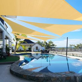 Artpuch Custom Size Sand Sun Shade Sail Triangle Canopy 185 GSM Durable Fabric UV Block Awning for Outdoor Patio Garden Backyard (Customized Avai (size: 23X30X30)