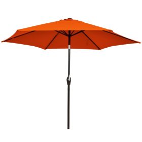 10 Feet Outdoor Patio Umbrella with Tilt Adjustment and Crank (Color: orange)